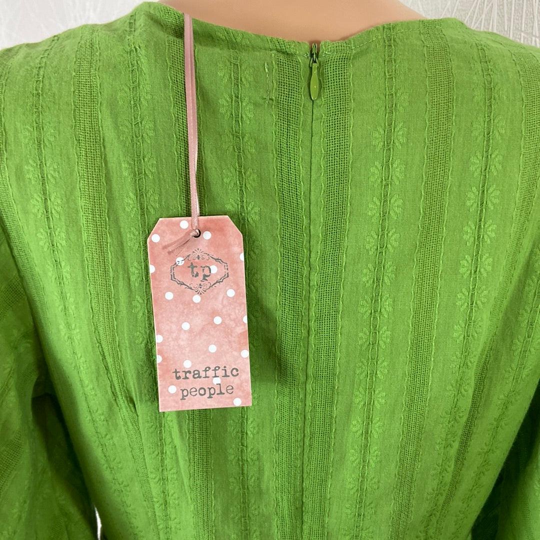 Robe coton légère courte verte Traffic People - Offre-Unique