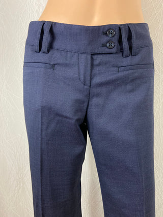 Pantalon confortable bleu femme taille mi-haute coupe droite Modern GREIFF