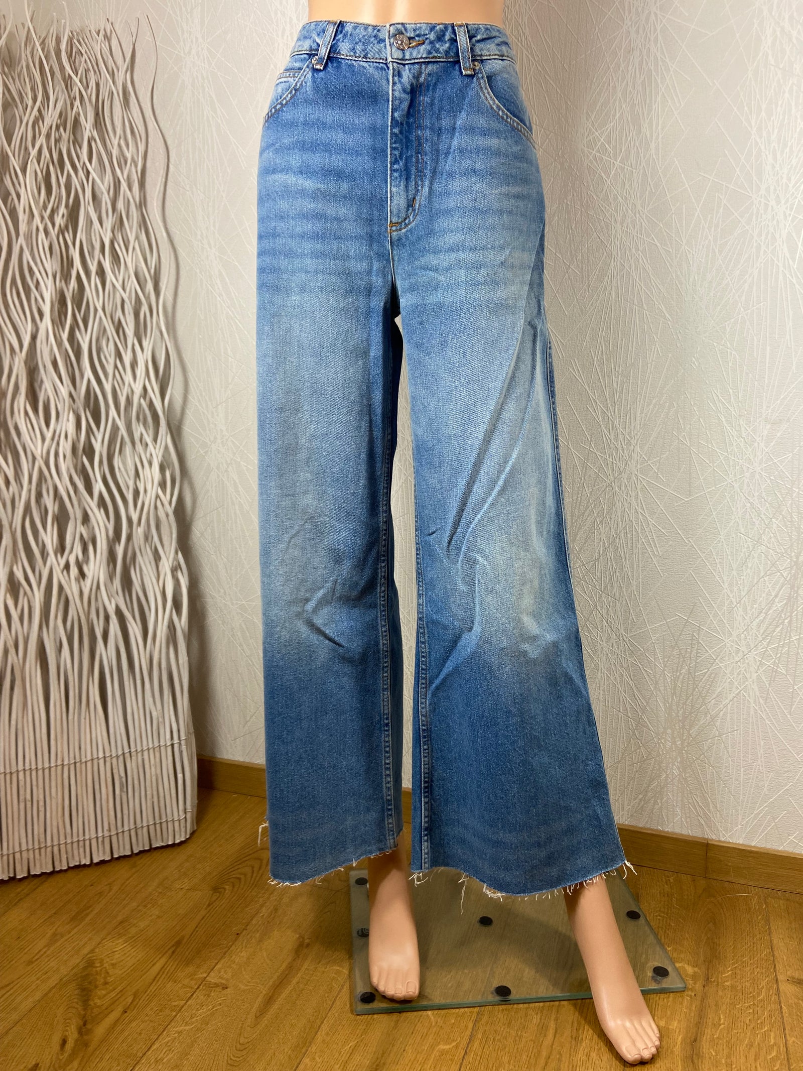 Jeans flare taille haute modèle Rosy NVY