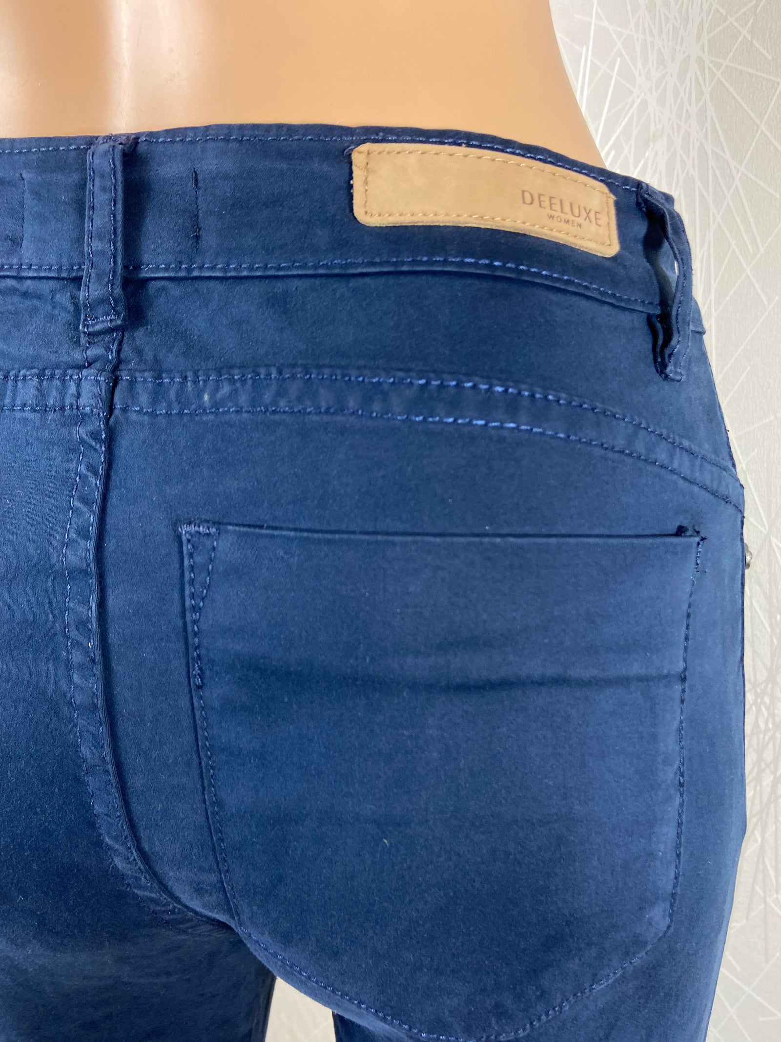 Pantalon slim coton bleu marine slim confortable Deeluxe