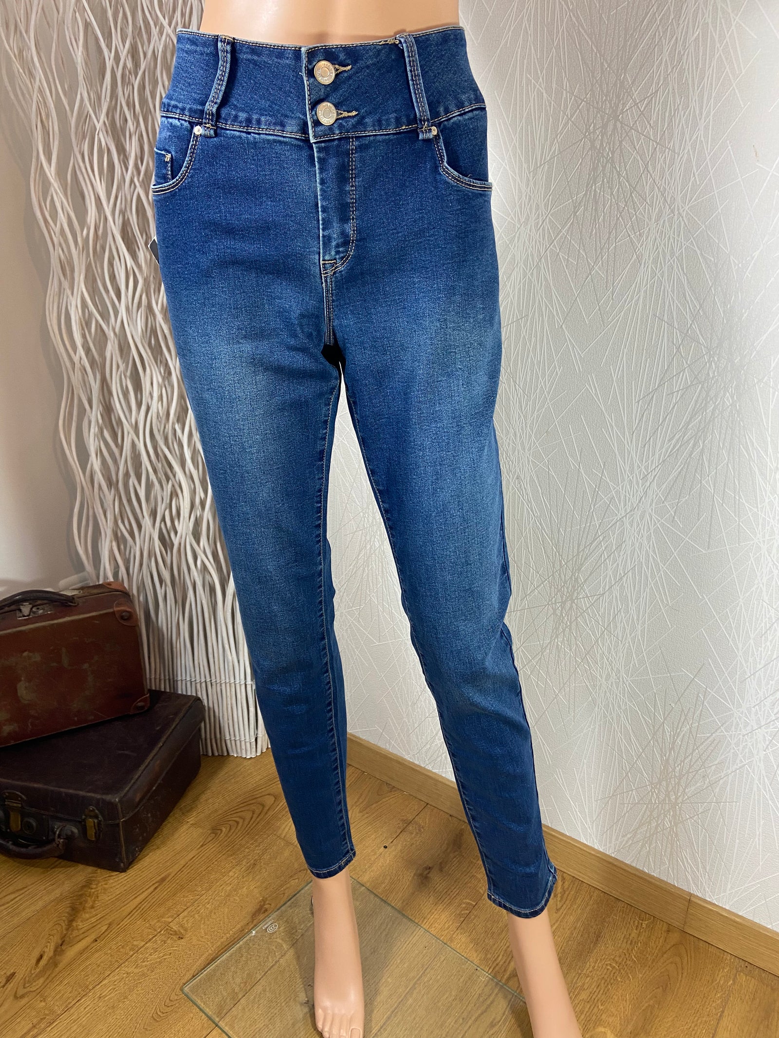 Jeans stretch près du corps effet ventre plat Tiffosi