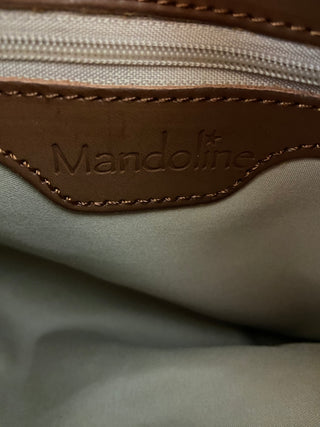 Grand sac à main avec bandoulière reglable effet cuir marron craquelé Mandoline