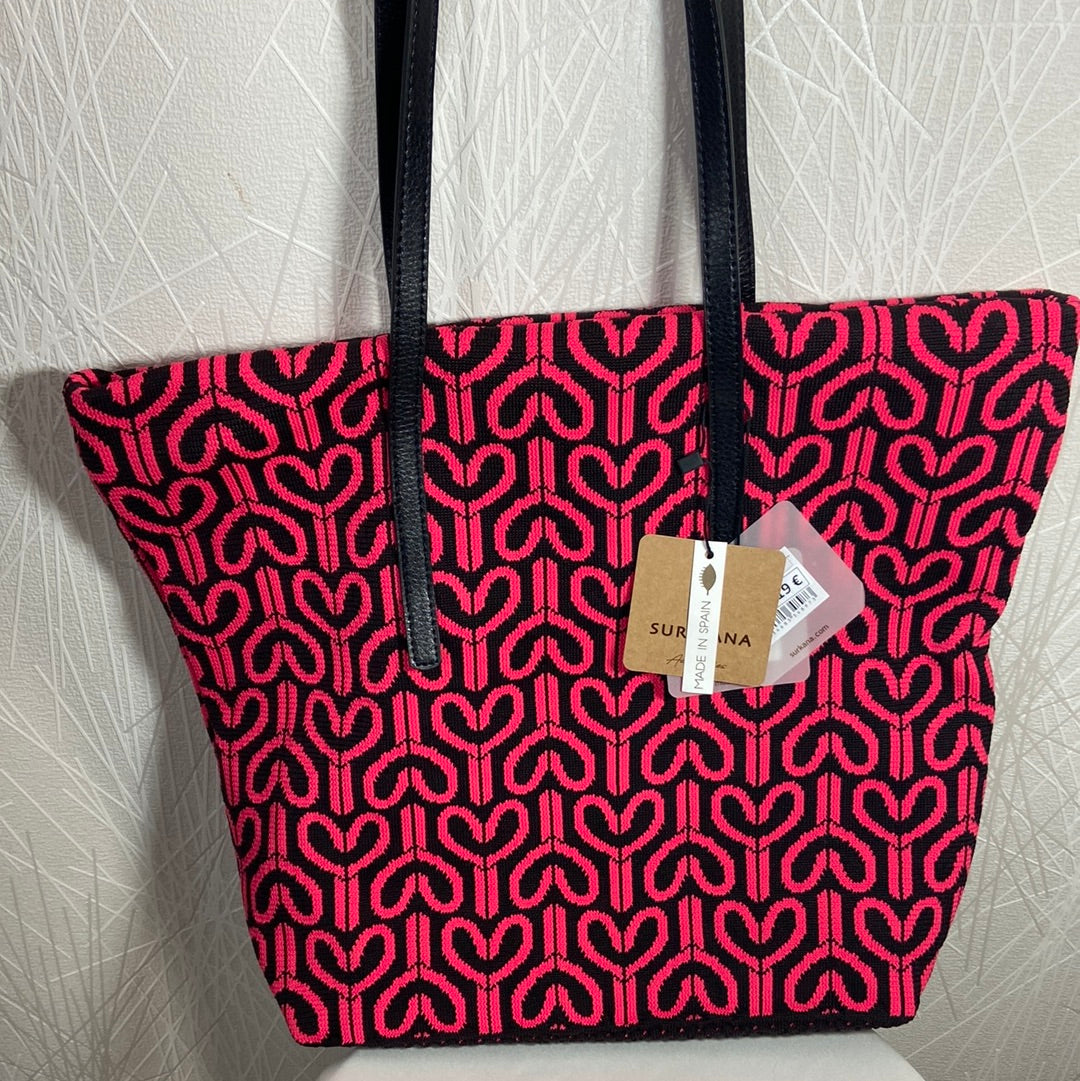 Sac à main en tissu rose Surkana