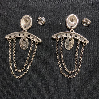 Boucles d’oreilles pendantes plaqué argent à chainette Shabada