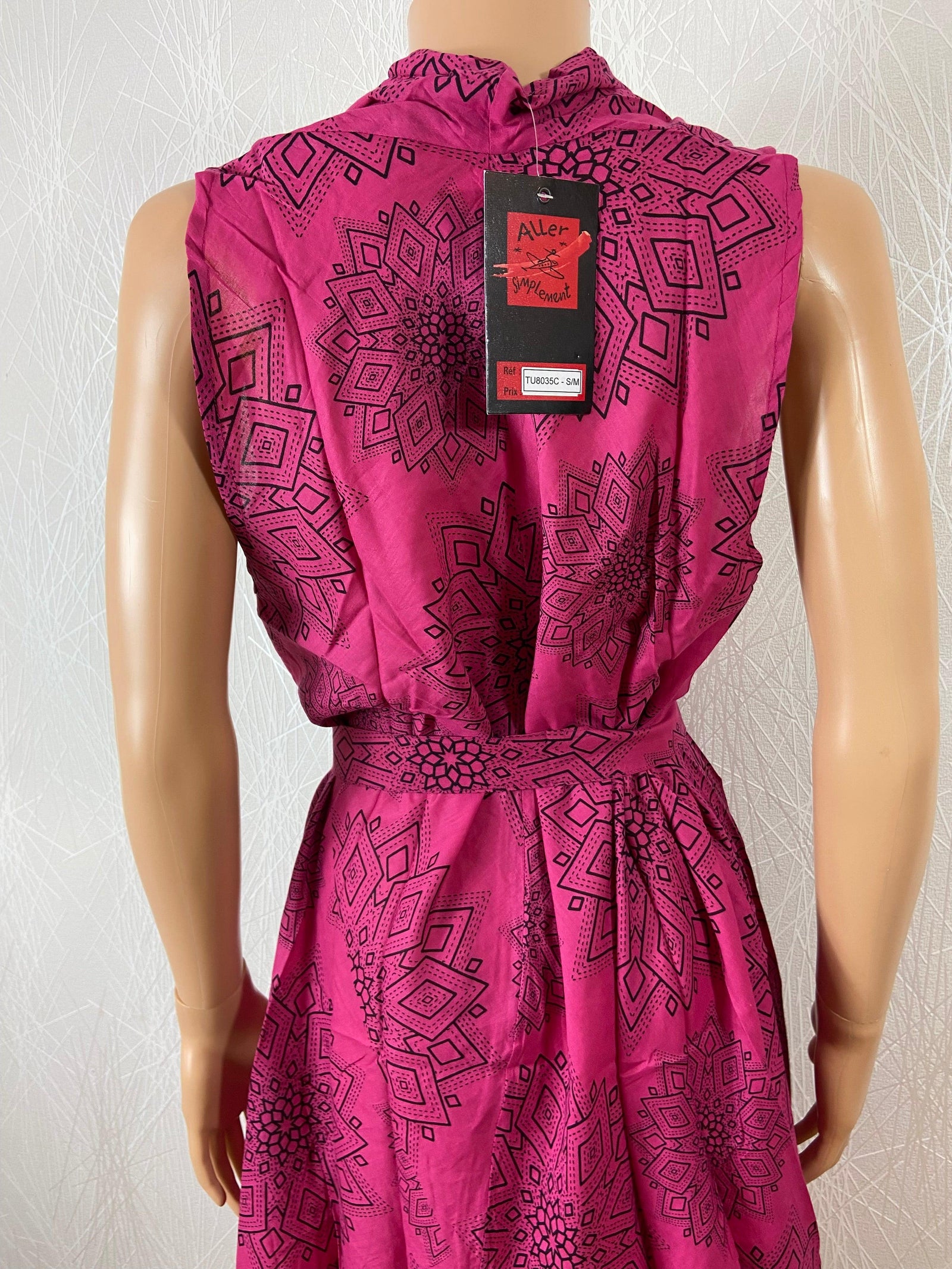 Robe légère coton rose sans manches Aller Simplement - Offre-Unique