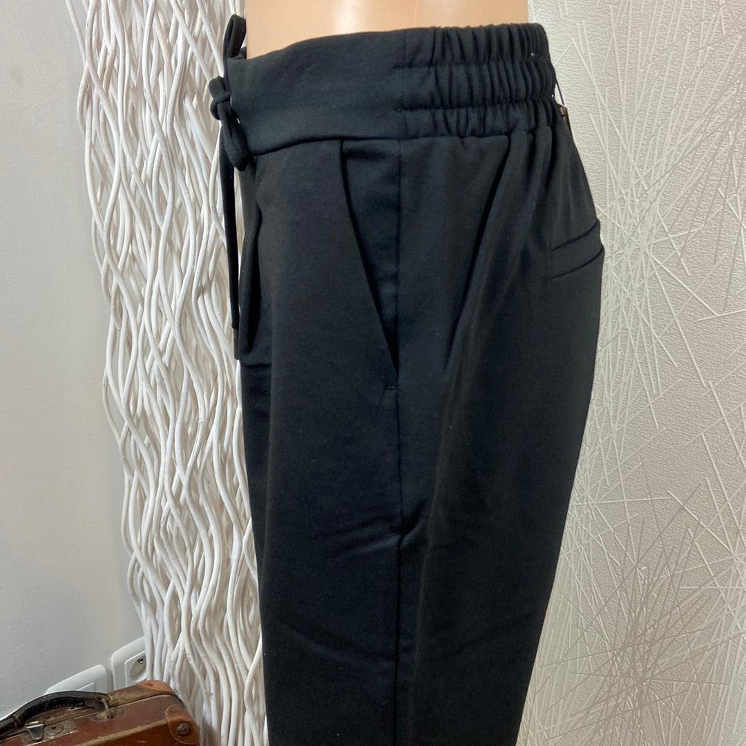 Pantalon taille haute élastique avec cordon Rizetta Crop Pants B.Young - Offre-Unique