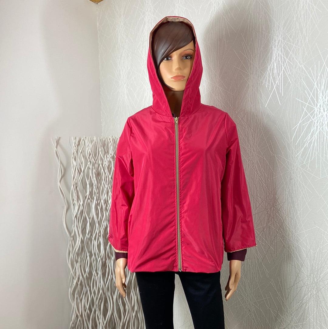 Veste rose imperméable femme capuche Studio Birkin - Offre-Unique