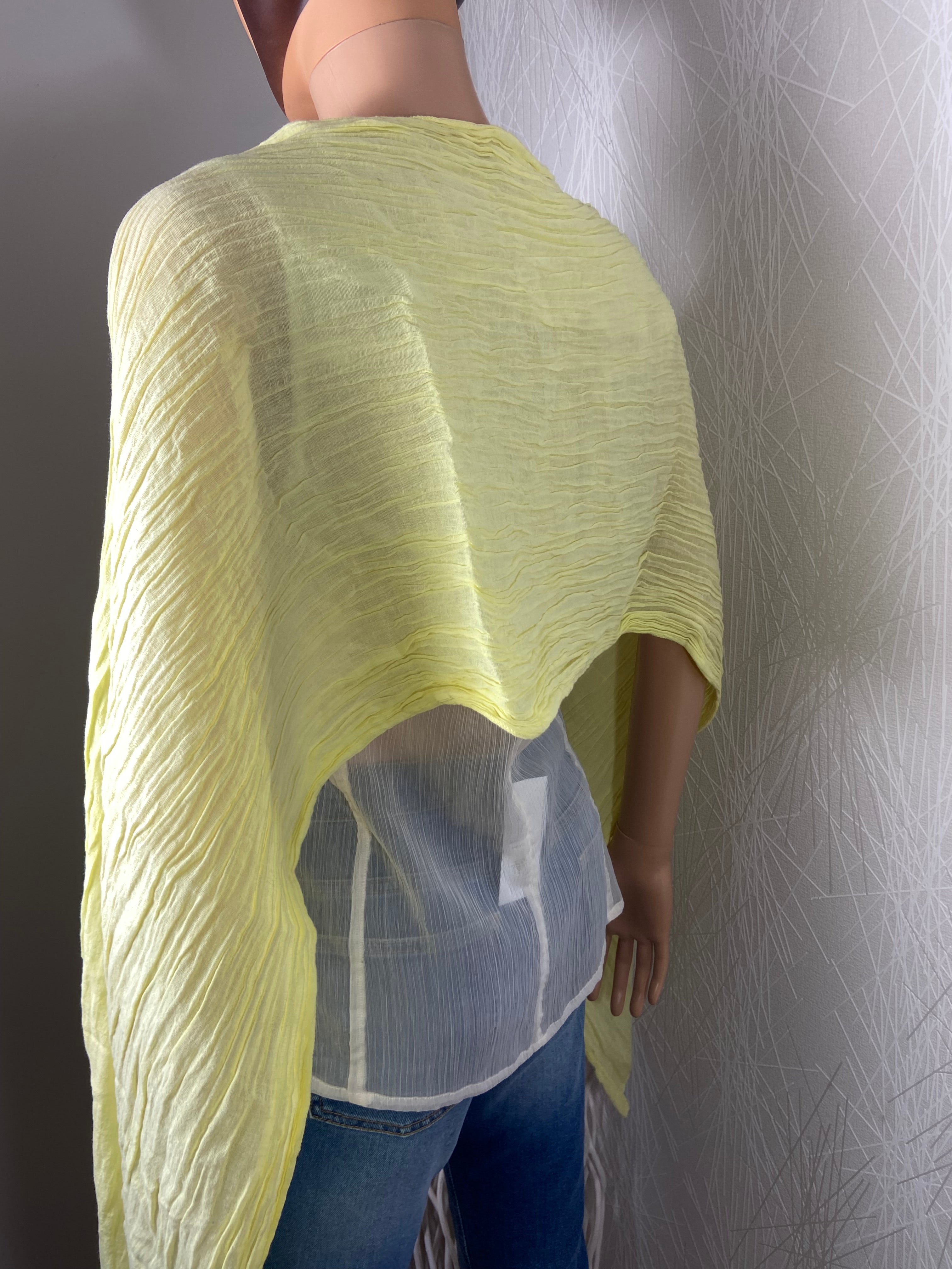 Foulard jaune pâle uni Pako Litto