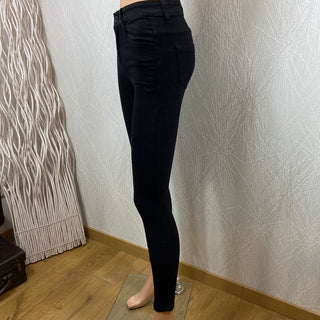 Jeans coton noir taille haute slim I Dodo