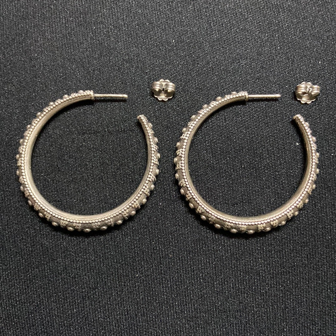 Boucles d’oreilles créoles plaquée argent Shabada