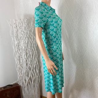 Robe fleurie bleu turquoise style vintage 60's Isidora Who’s That Girl