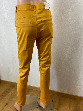 Pantalon femme léger skinny en coton taille mi-haute Sarah John