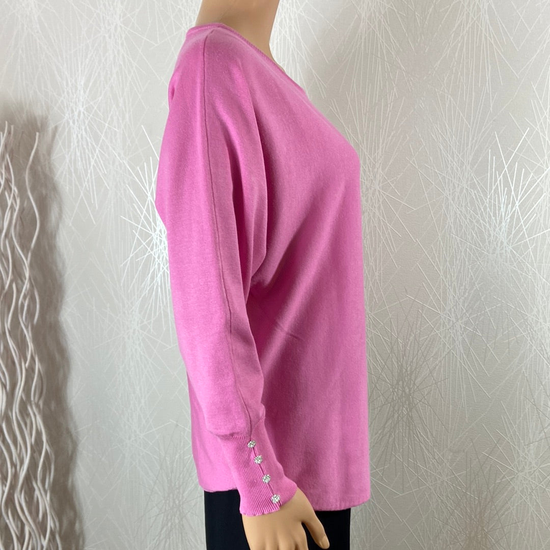 Pull rose manches longues Cloal