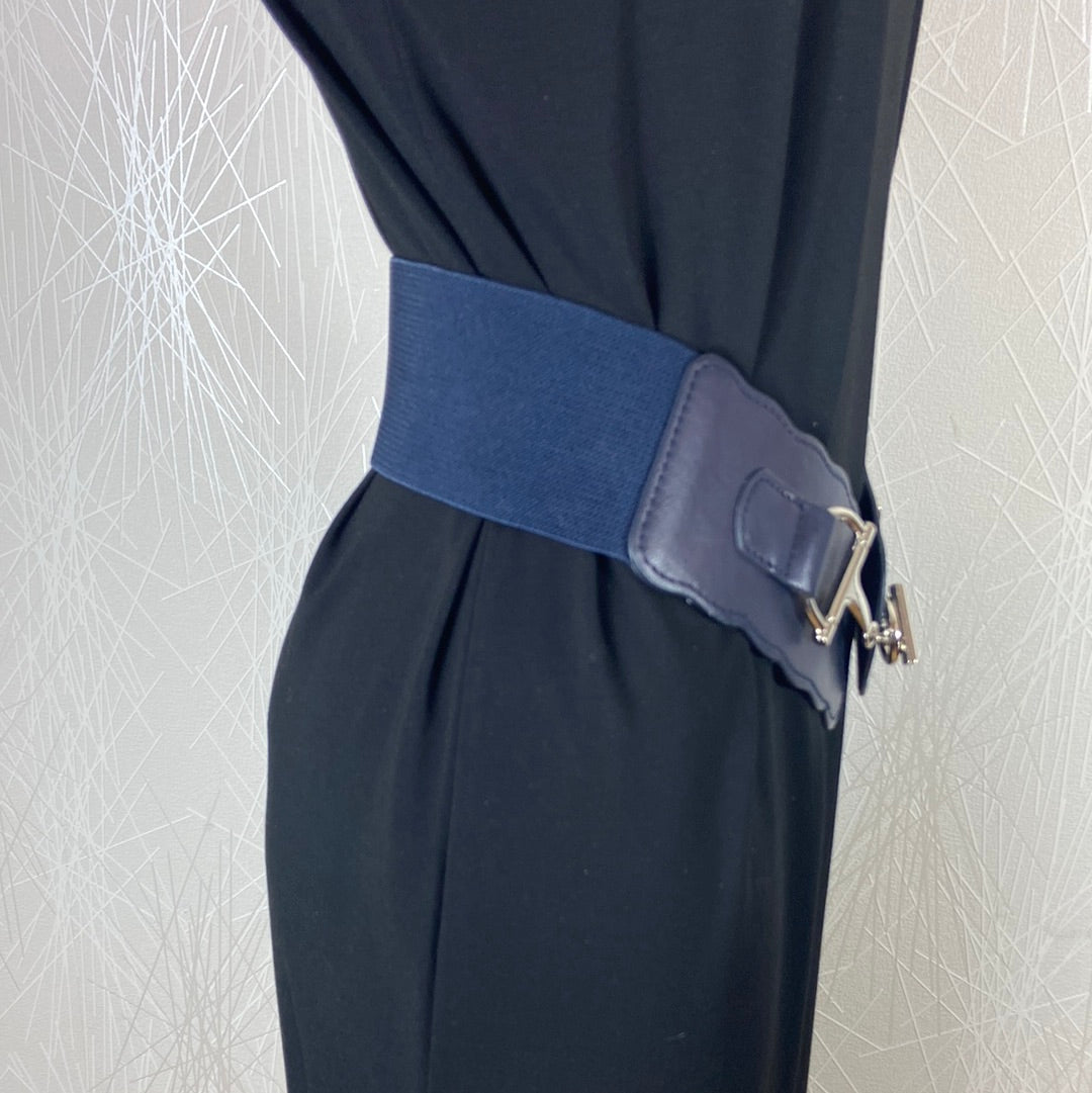 Ceinture large bleu outlet marine femme