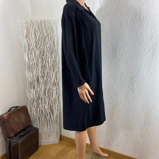 Robe noire ample manches longues modèle Melina Vintage Love