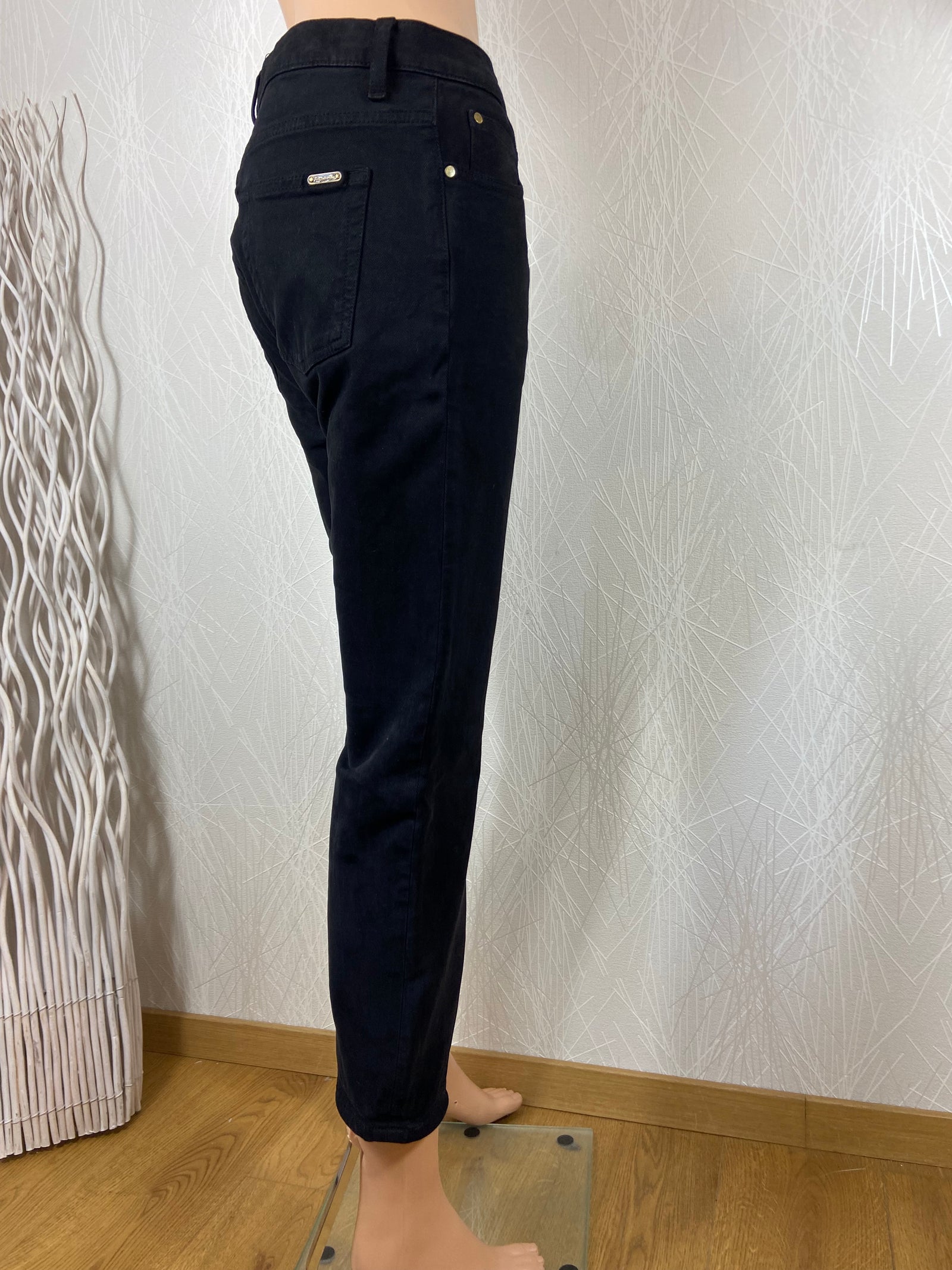 Jeans noir coupe droite Acquaverde