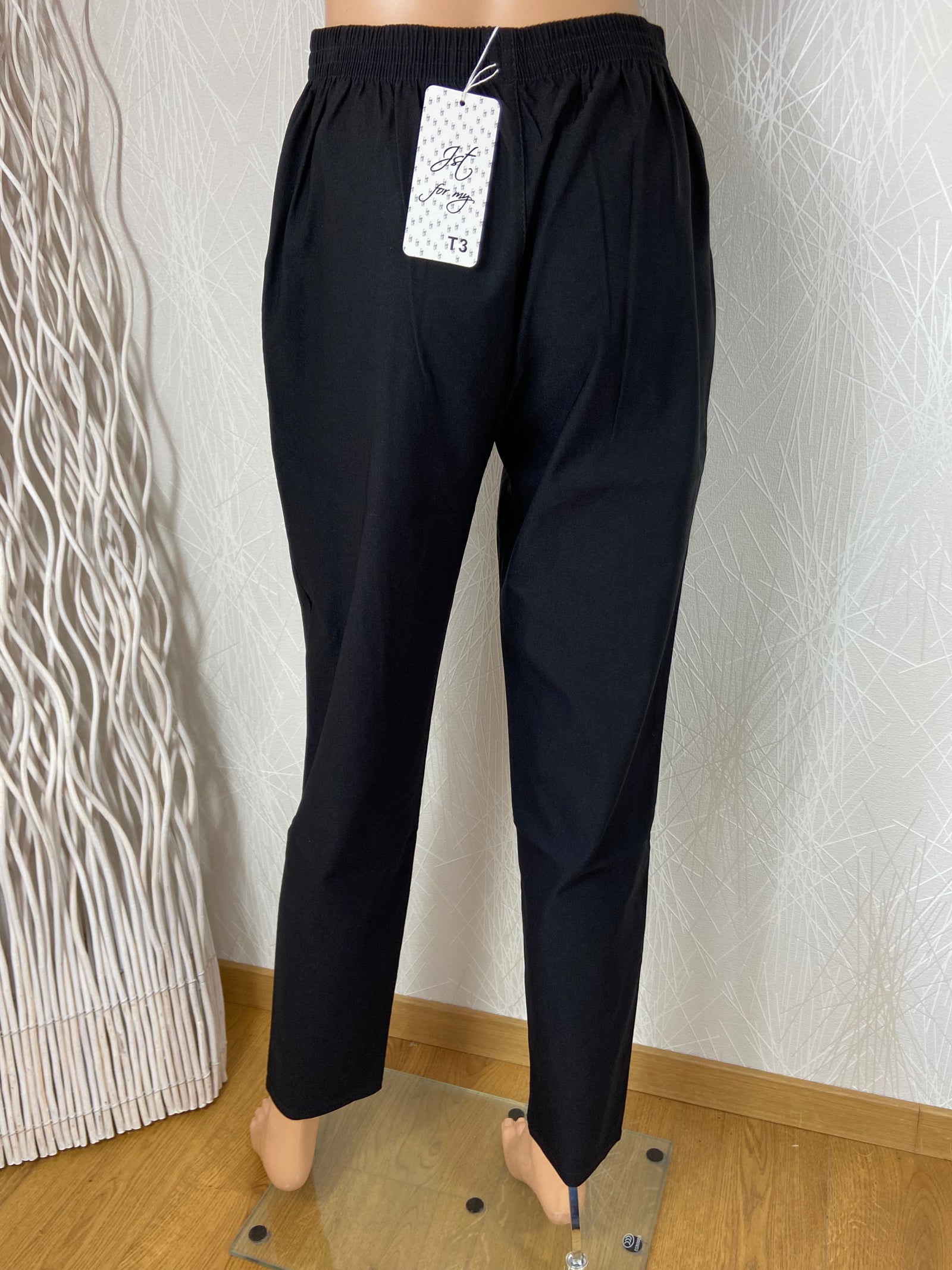 Pantalon léger coupe droite taille haute élastique JST For My