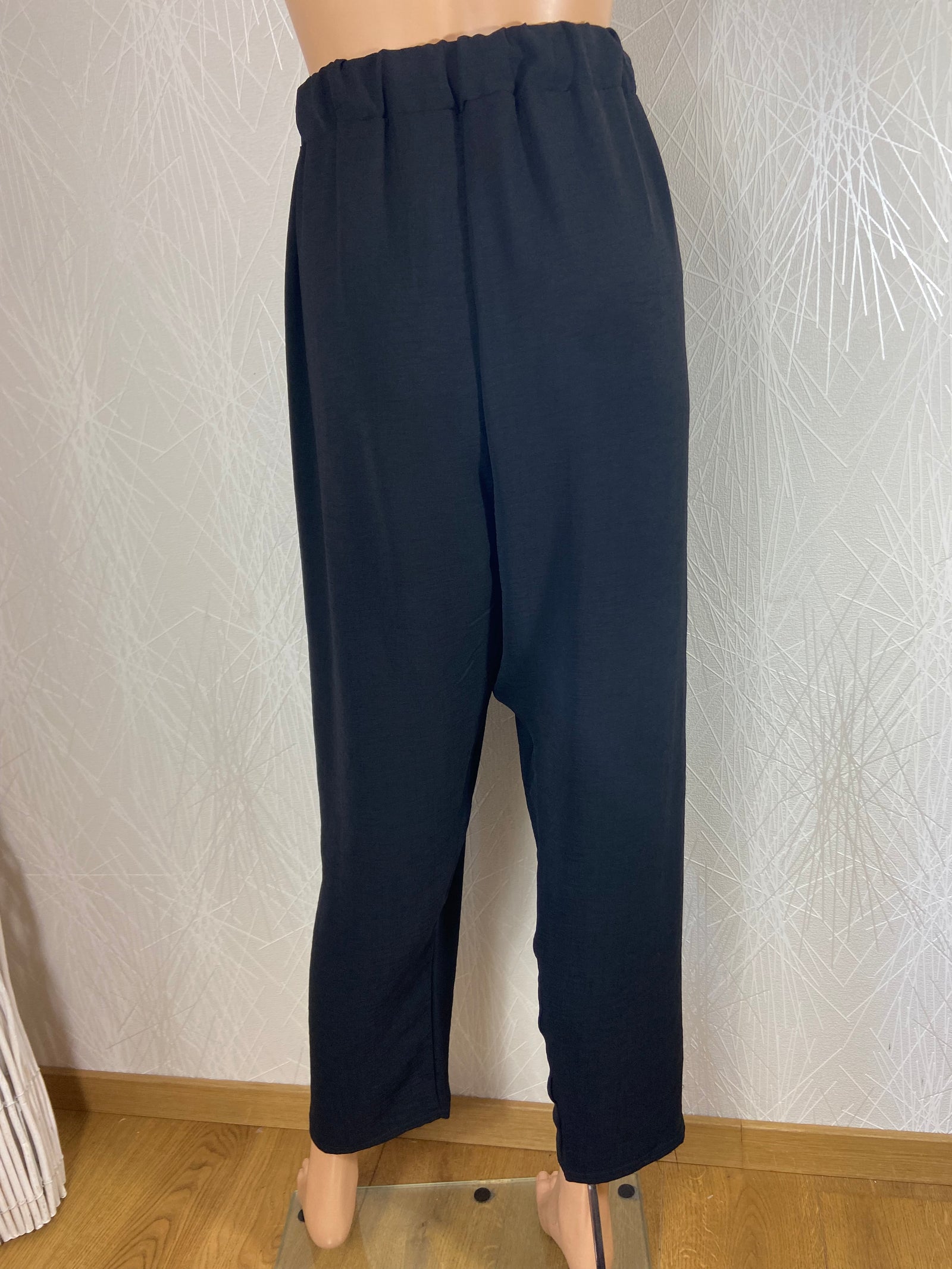 Pantalon noir taille haute léger souple confortable News Collection