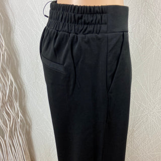 Pantalon noir ample taille haute élastique Byrizetta Wide Pants B.Young