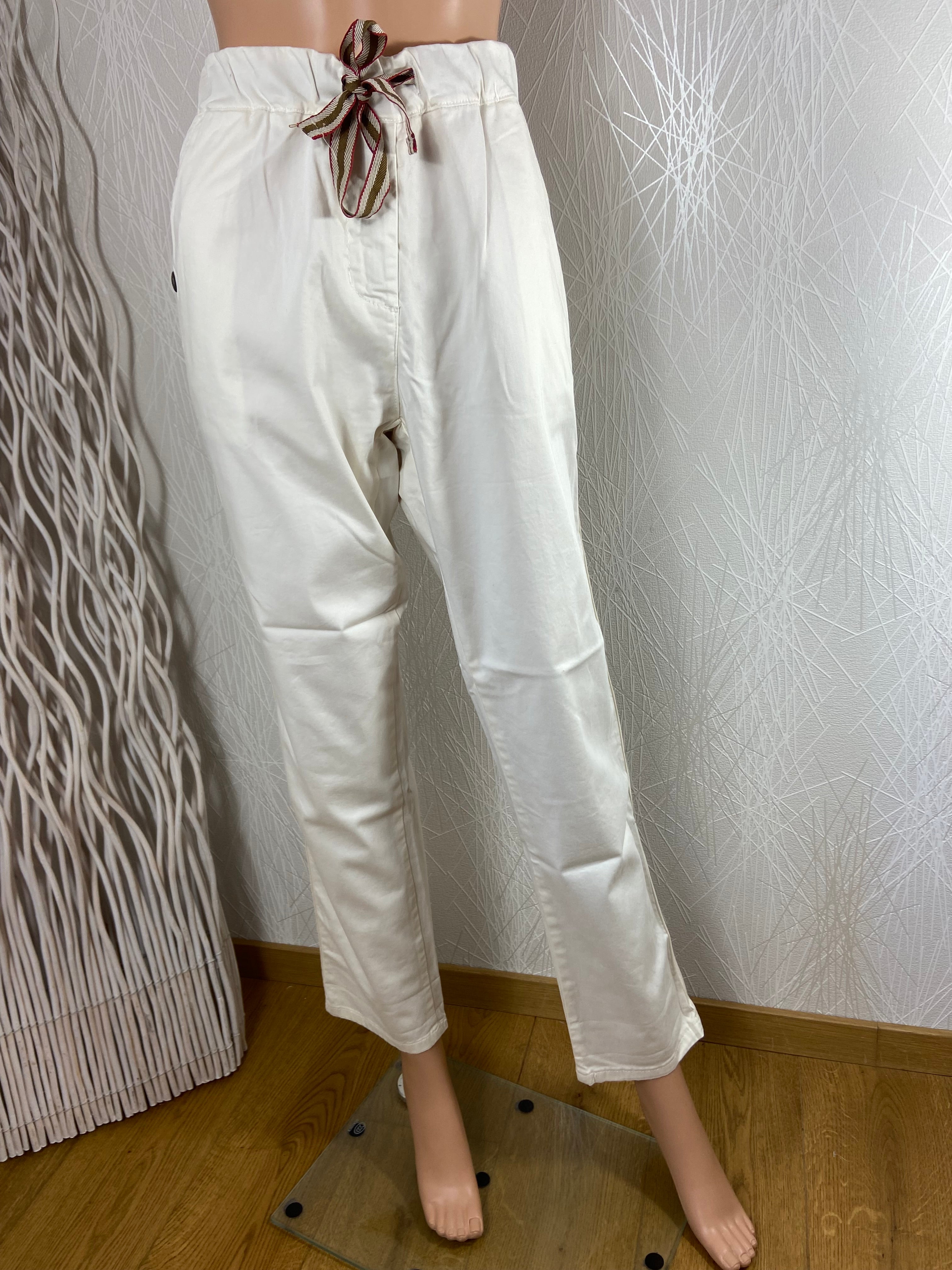 Pantalon léger droit blanc Pako Litto