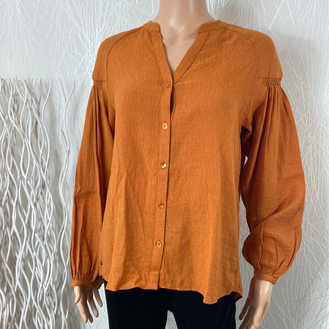 Blouse brun orangé Surkana