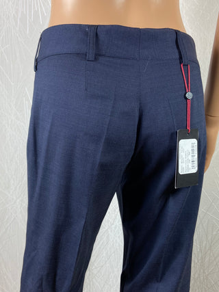 Pantalon confortable bleu femme taille mi-haute coupe droite Modern GREIFF