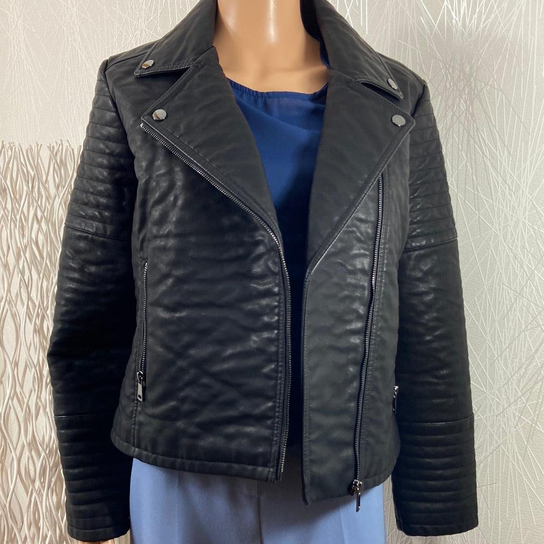 Veste femme cuir synthétique noir Bybasio Biker Jacket B.Young - Offre-Unique