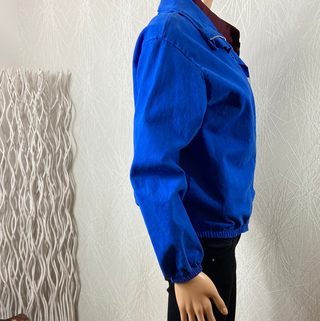 Blouson femme coton bleu roi élastiqué en bas Johanna Paris