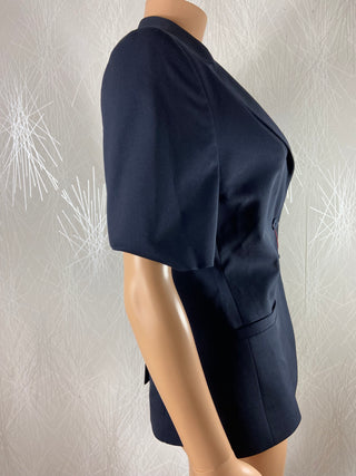 Veste bleu marine femme manches courtes style business Modern GREIFF