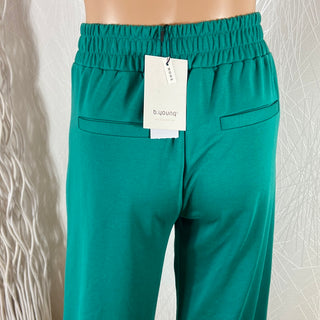 Pantalon vert foncé taille haute élastique jambes larges Byrizetta Wide Pants B.Young