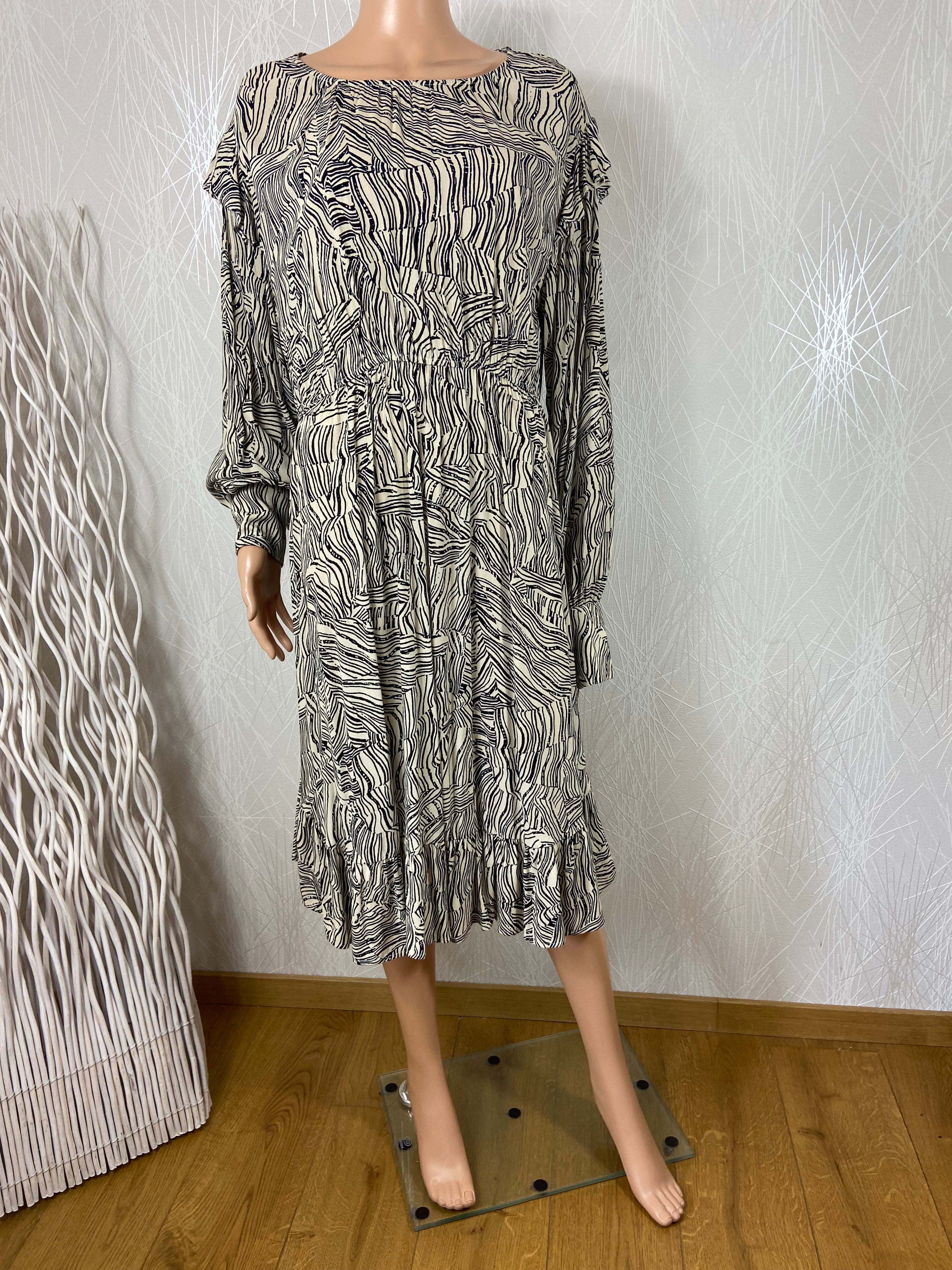 Robe midi col rond taille élastique Desires