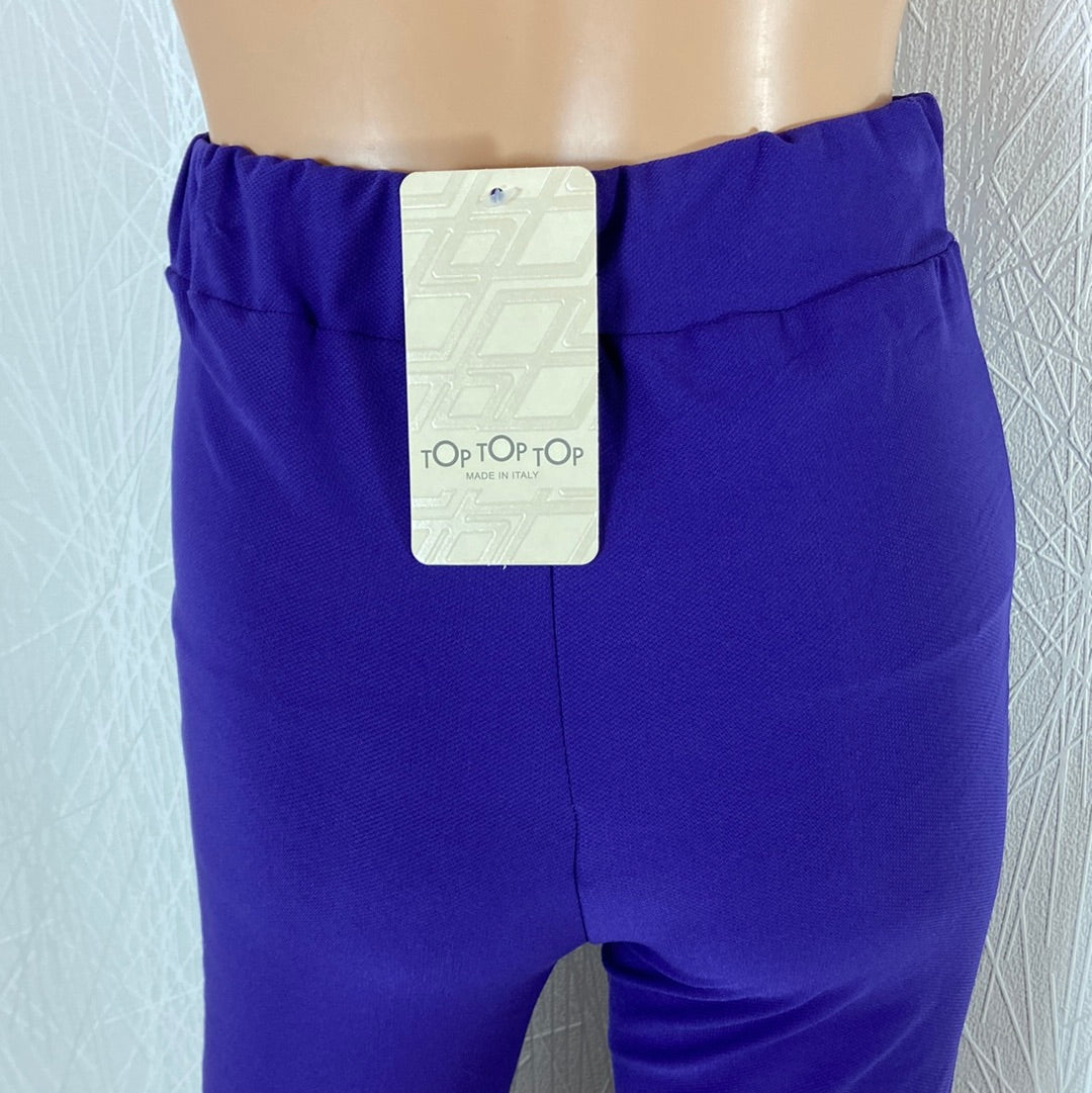 Pantalon fluide femme taille haute élastique coupe flare