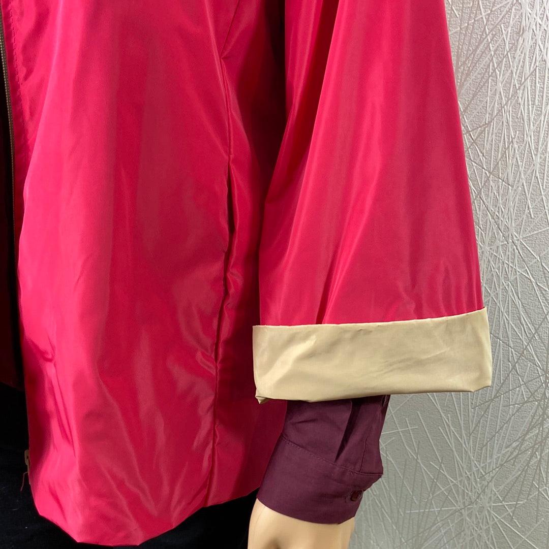 Veste rose imperméable femme capuche Studio Birkin - Offre-Unique