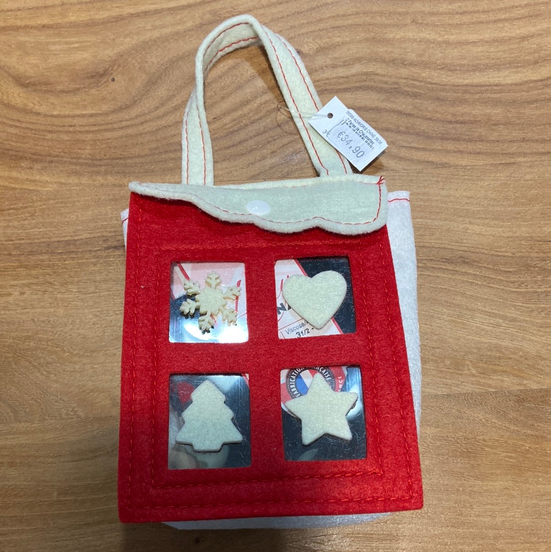 Sac cadeau de Noel en feutrine avec 2 paires de chaussettes Labonal