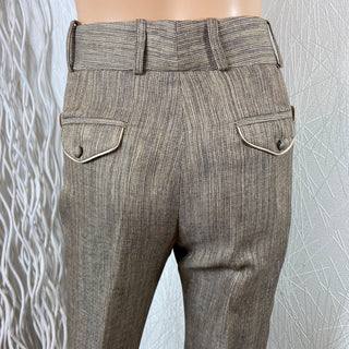 Pantalon habillé pour femme en lin et soie du créateur Tabala Paris