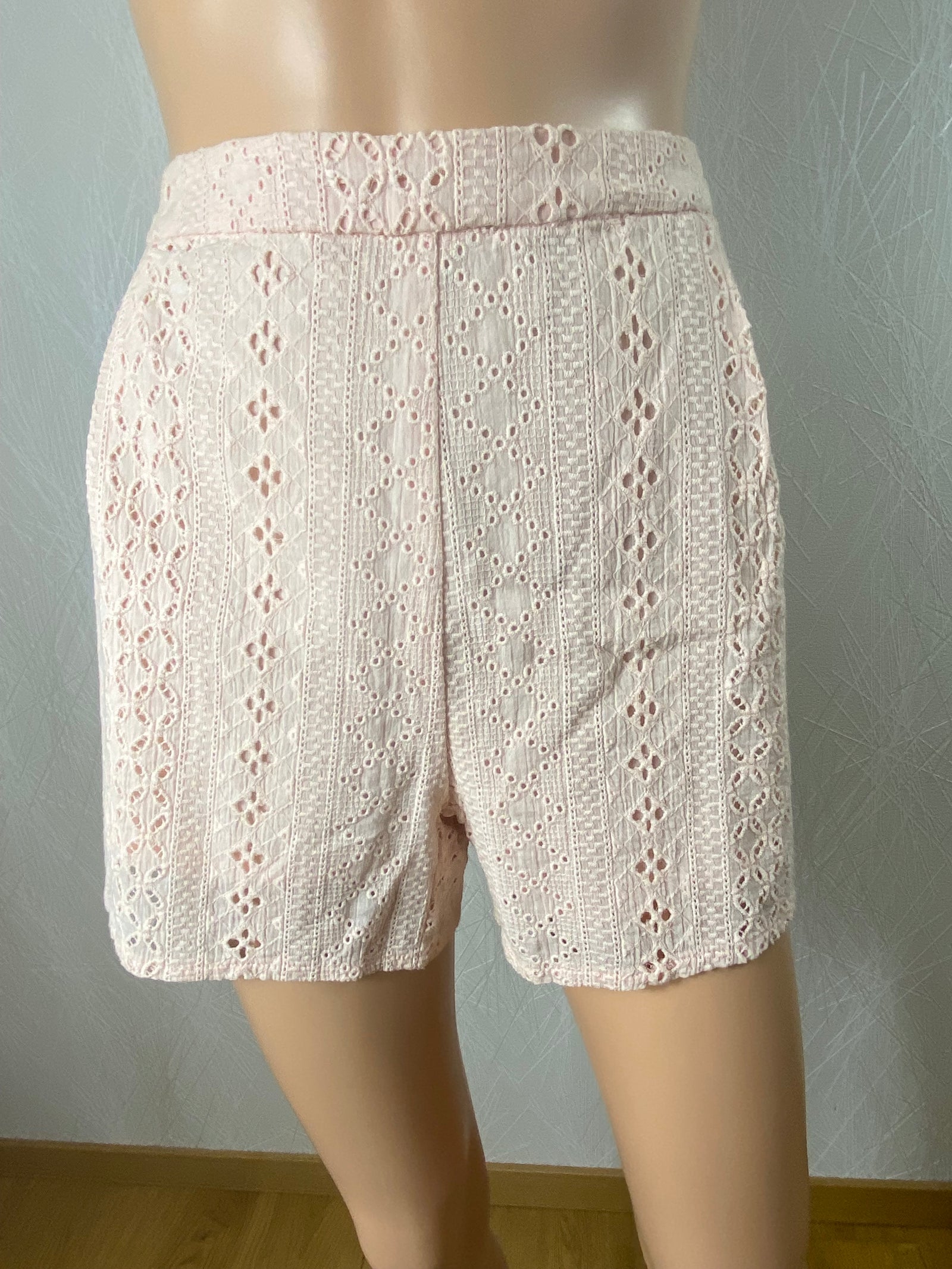 Short doublé coton rose broderie La p’tite étoile