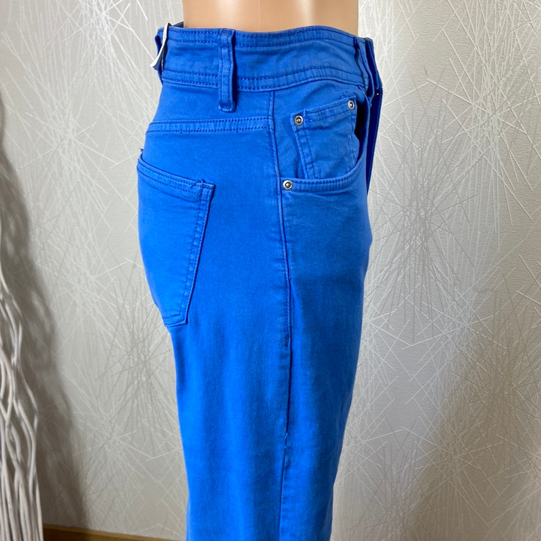 Pantalon coton couleur taille haute coupe regular ample Bykato Bylydia Wide Jeans B.Young