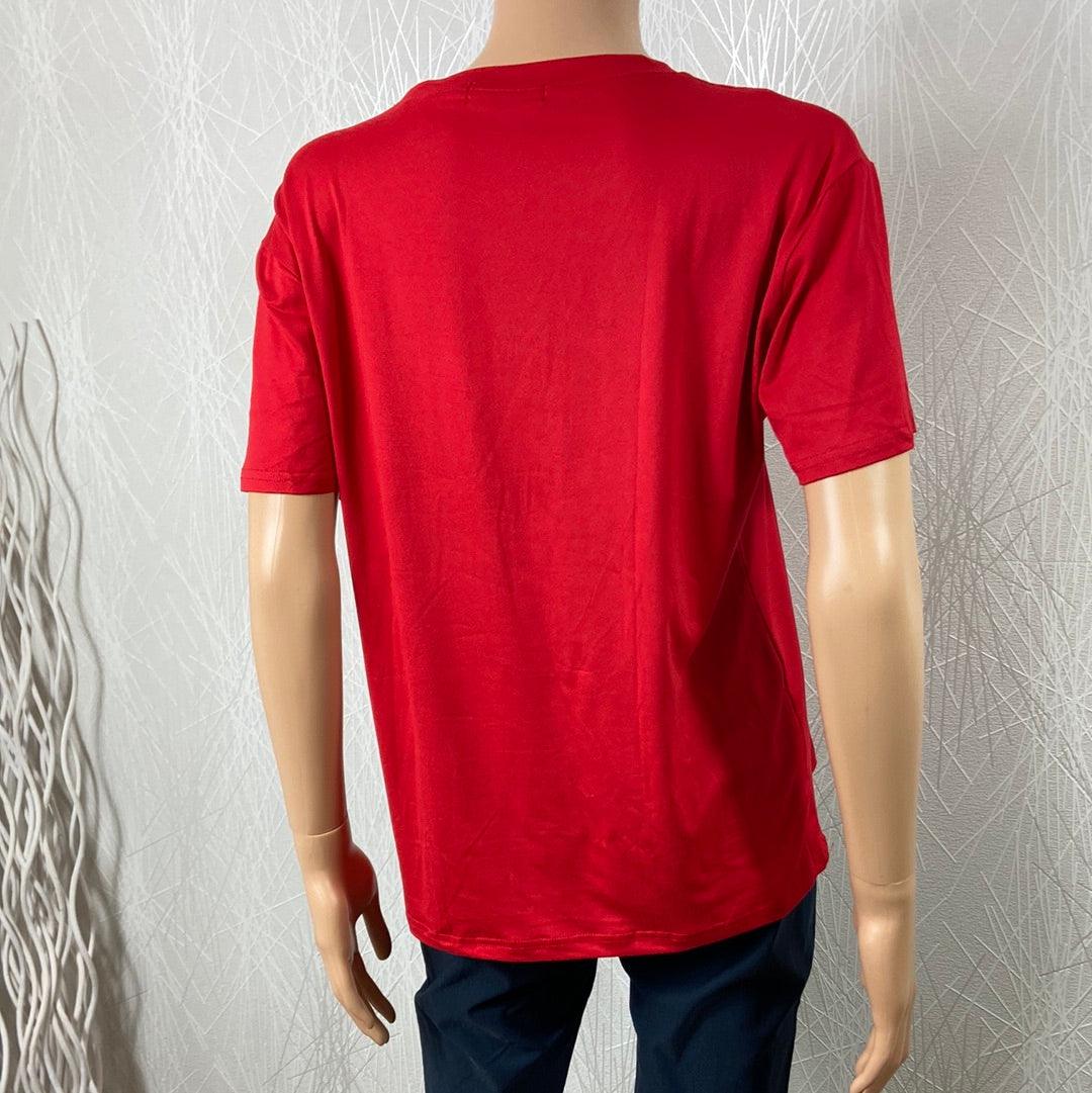 T-shirt rouge style Mickey manches courtes Fashion - Offre-Unique