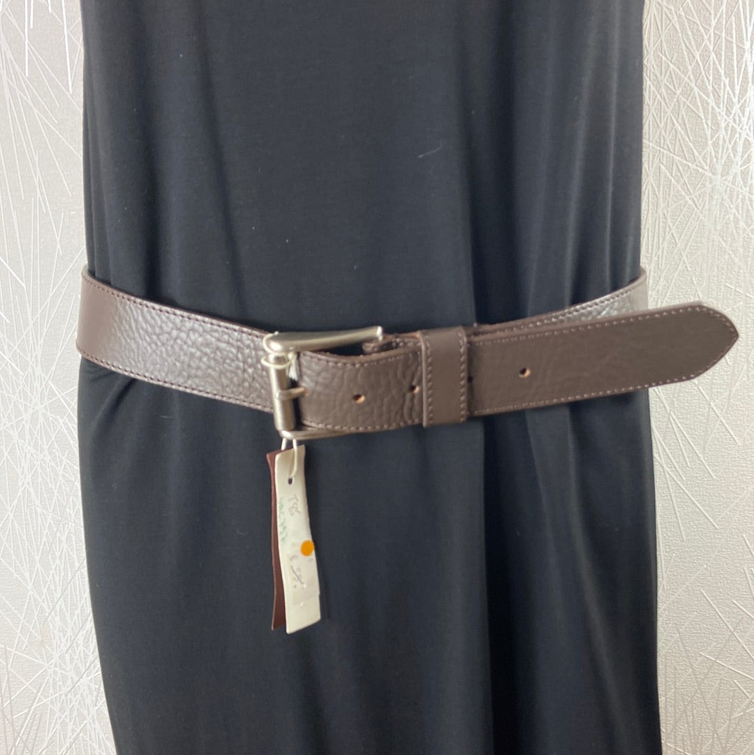 Ceinture large marron cuir de vachette Atelier Bower