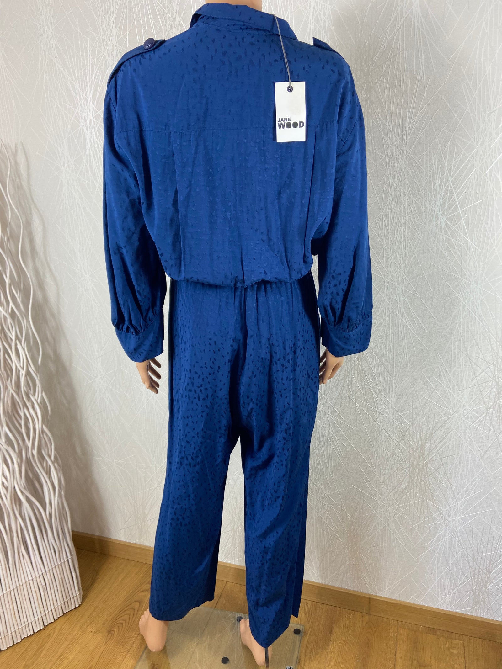 Combinaison pantalon bleu marine manches longue modèle Jude Jane Wood