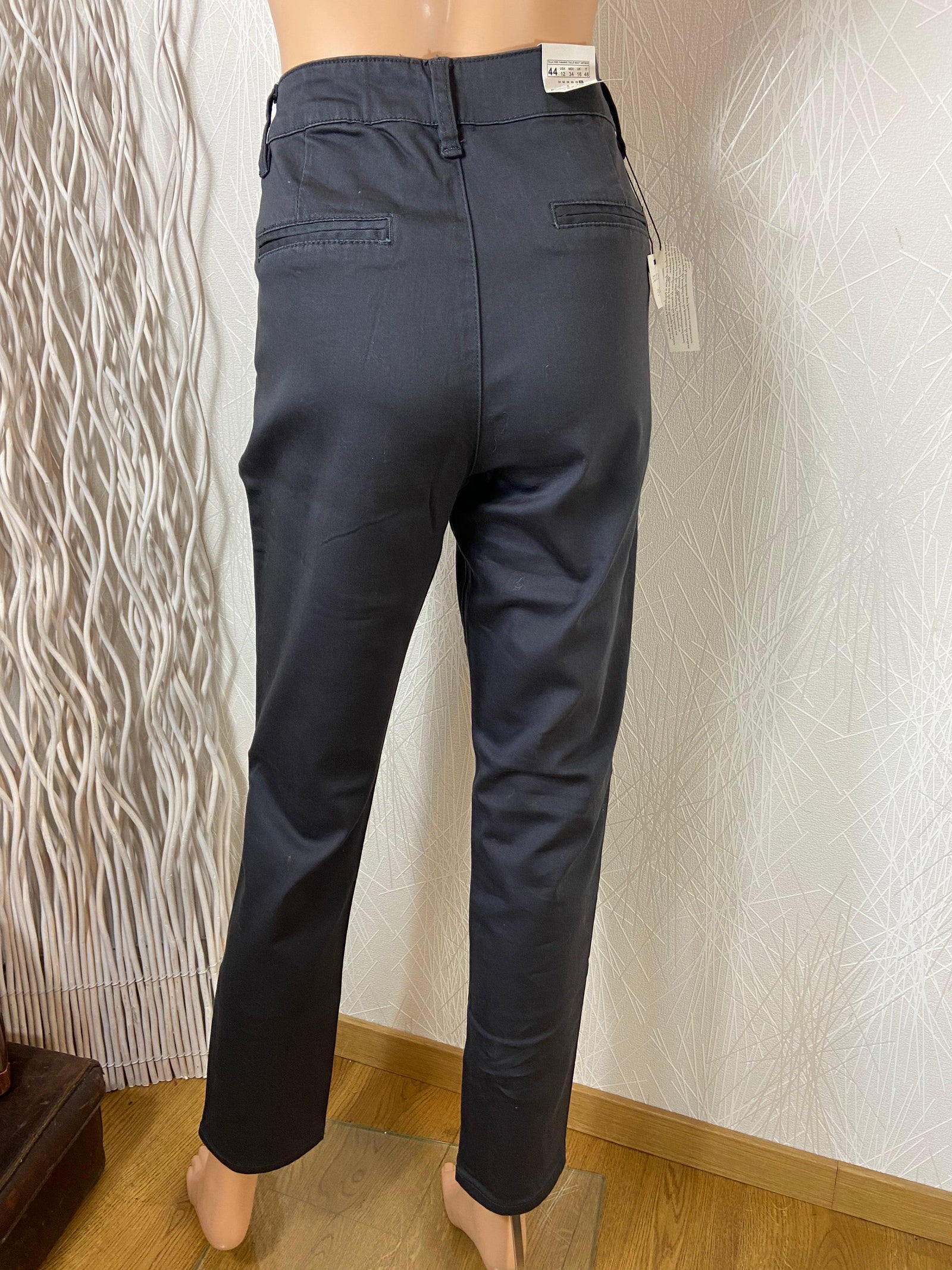 Pantalon chino coton stretch gris taupe Sarah John - Offre-Unique