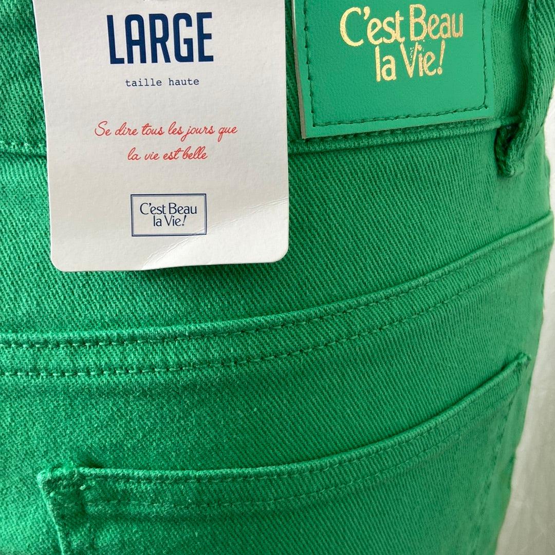 Pantalon coton coupe large taille haute Charlie C’est Beau La Vie - Offre-Unique