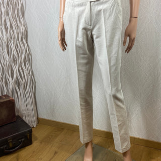 Ensemble tailleur pantalon beige pour femme de créateur Tabala Paris
