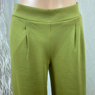 Pantalon vert taille haute élastique coupe ample jambes larges Ihkate Long Wide Ichi