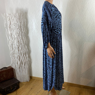 Robe bleue longue jeu de plis manches 3/4 Bymmjoella Long Tunic B.Young