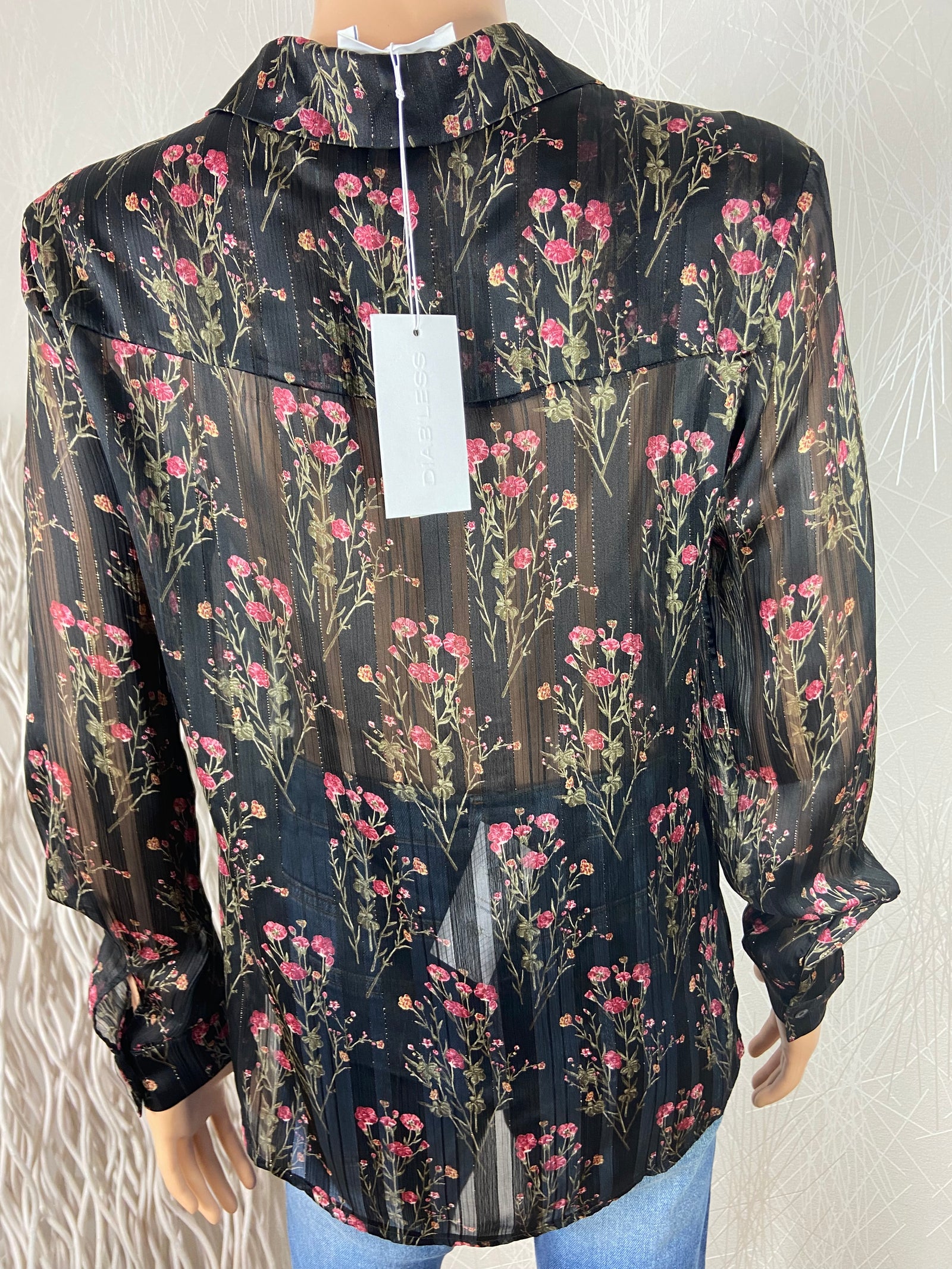 Chemisier fleuri transparent Diab’Less