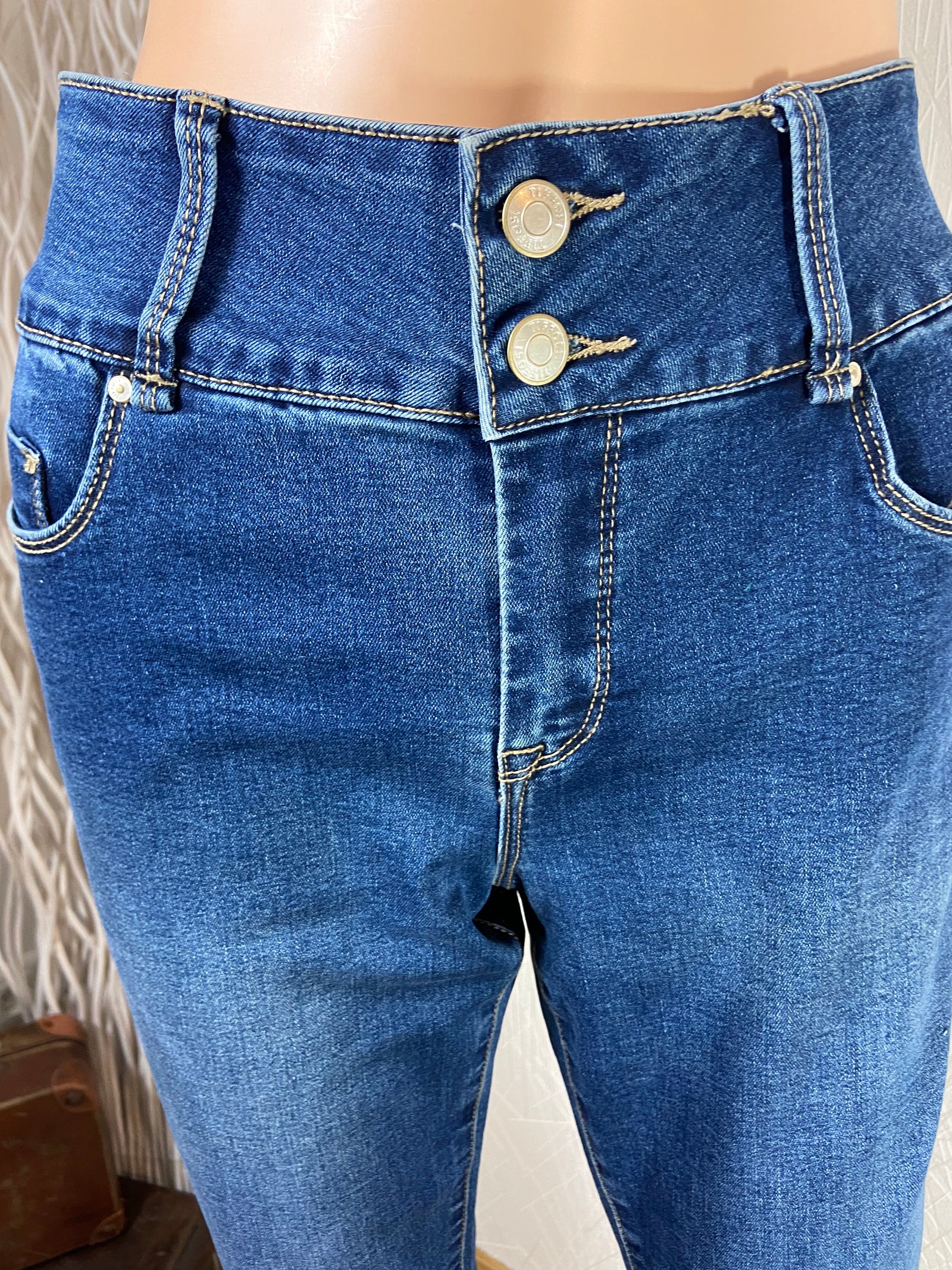 Jeans stretch près du corps effet ventre plat Tiffosi