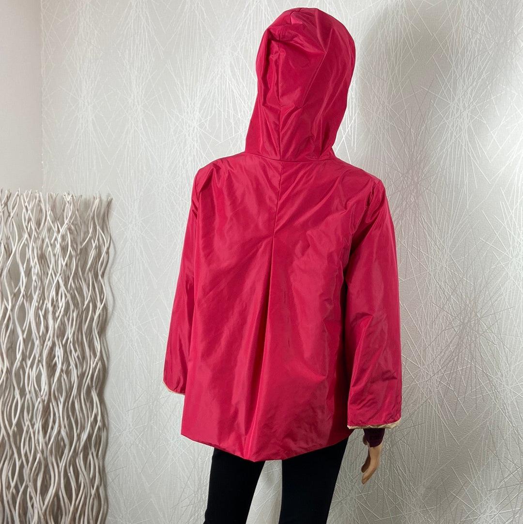 Veste rose imperméable femme capuche Studio Birkin - Offre-Unique