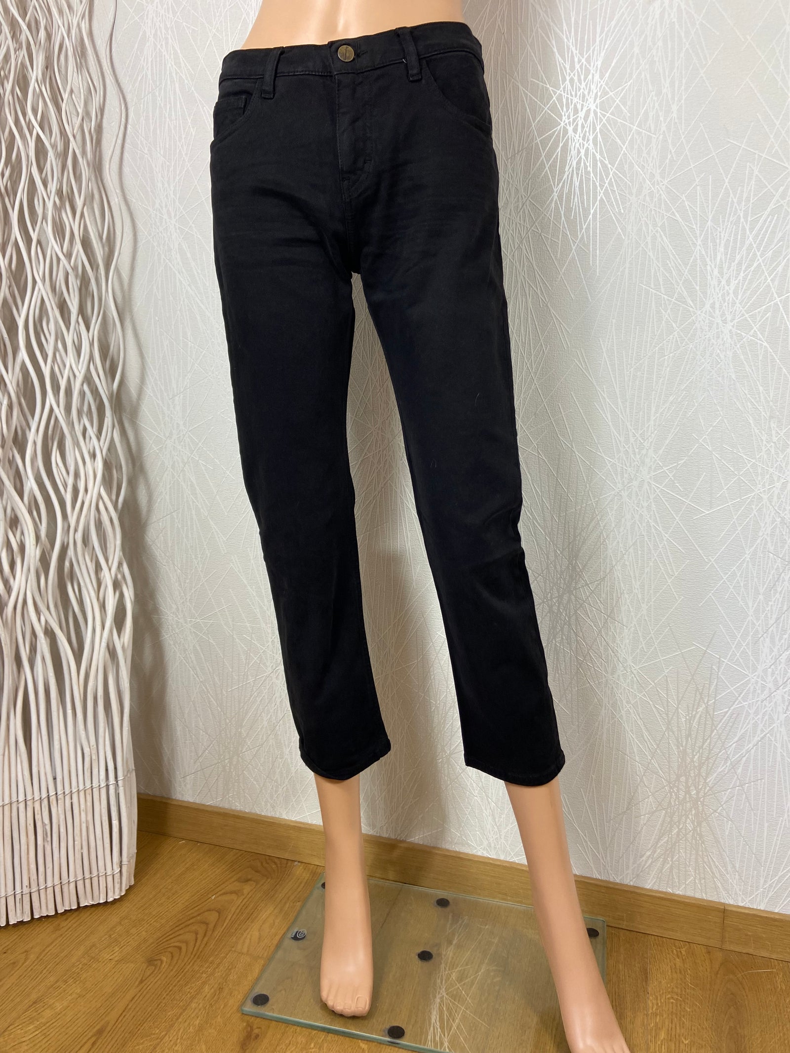 Jeans noir coupe droite Acquaverde