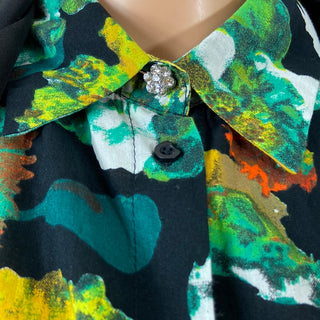 Chemise femme tissu coton fleuri multicolore Byisalo B.Young